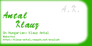 antal klauz business card